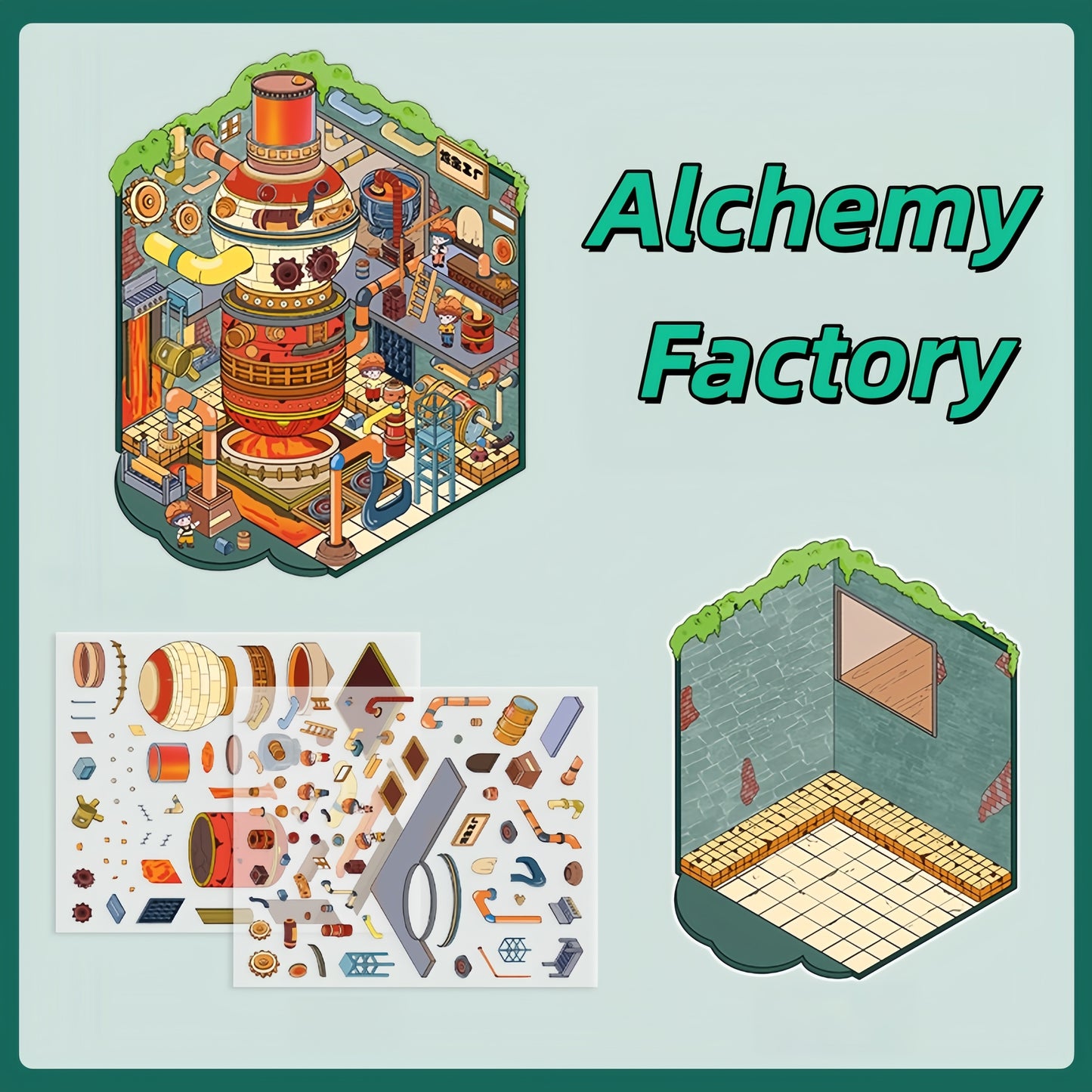 Fun Factory 3D Sticker | 4 Cute Miniature Scenes