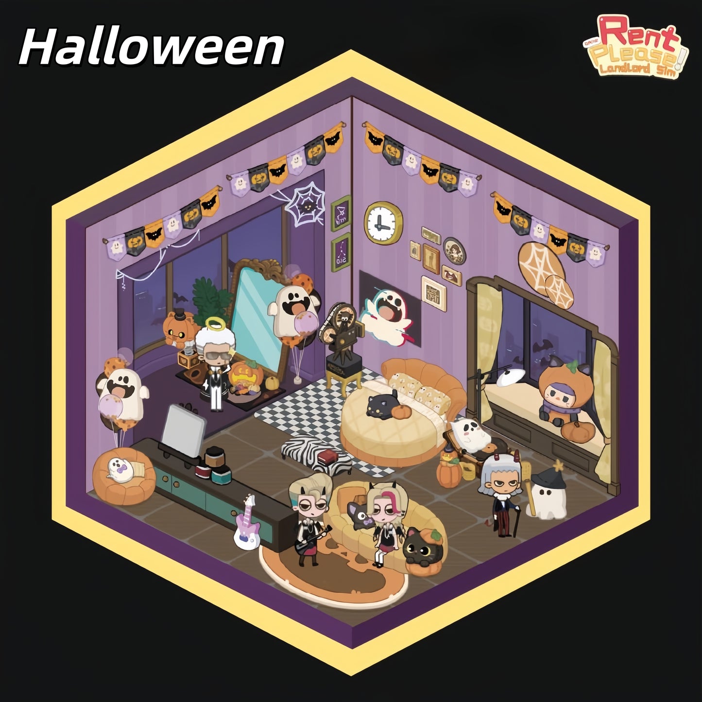 Festival Celebration 3D Sticker | 2 Cute Miniature Scenes