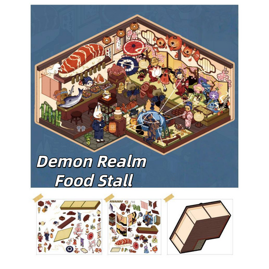 Ghost Series 3D Sticker | 3 Cute Miniature Scenes