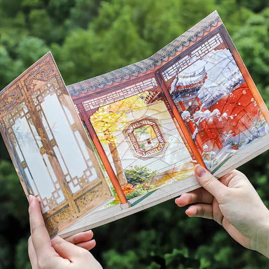 Scenic Journey 3D Sticker | 4 Cute Miniature Scenes