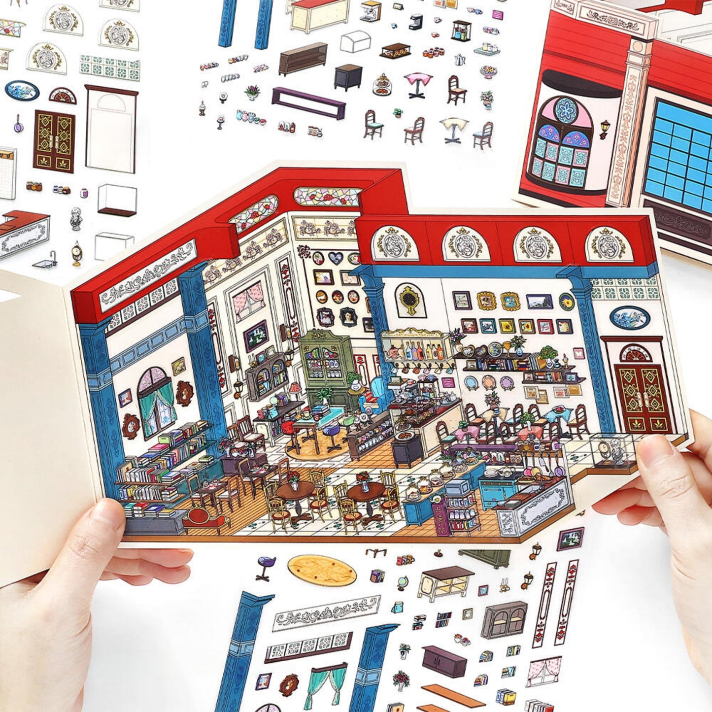 Rome Hotel 3D Sticker | 4 Cute Miniature Scenes