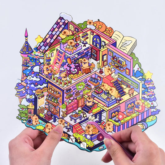Mystic Dwellings 3D Sticker | 4 Cute Miniature Sticker
