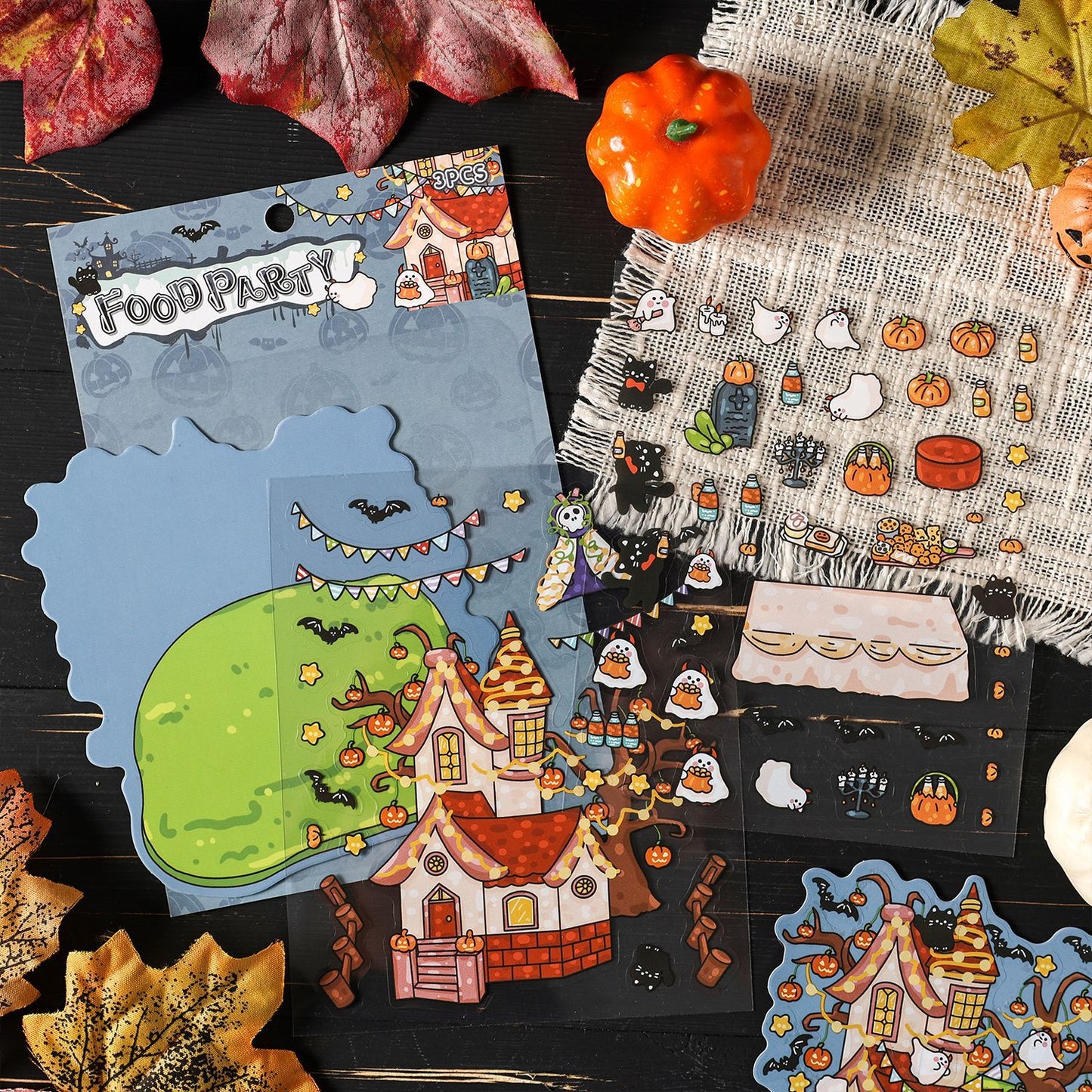 Halloween Limited Edition 3D Sticker | 4 Cute Miniature Scenes