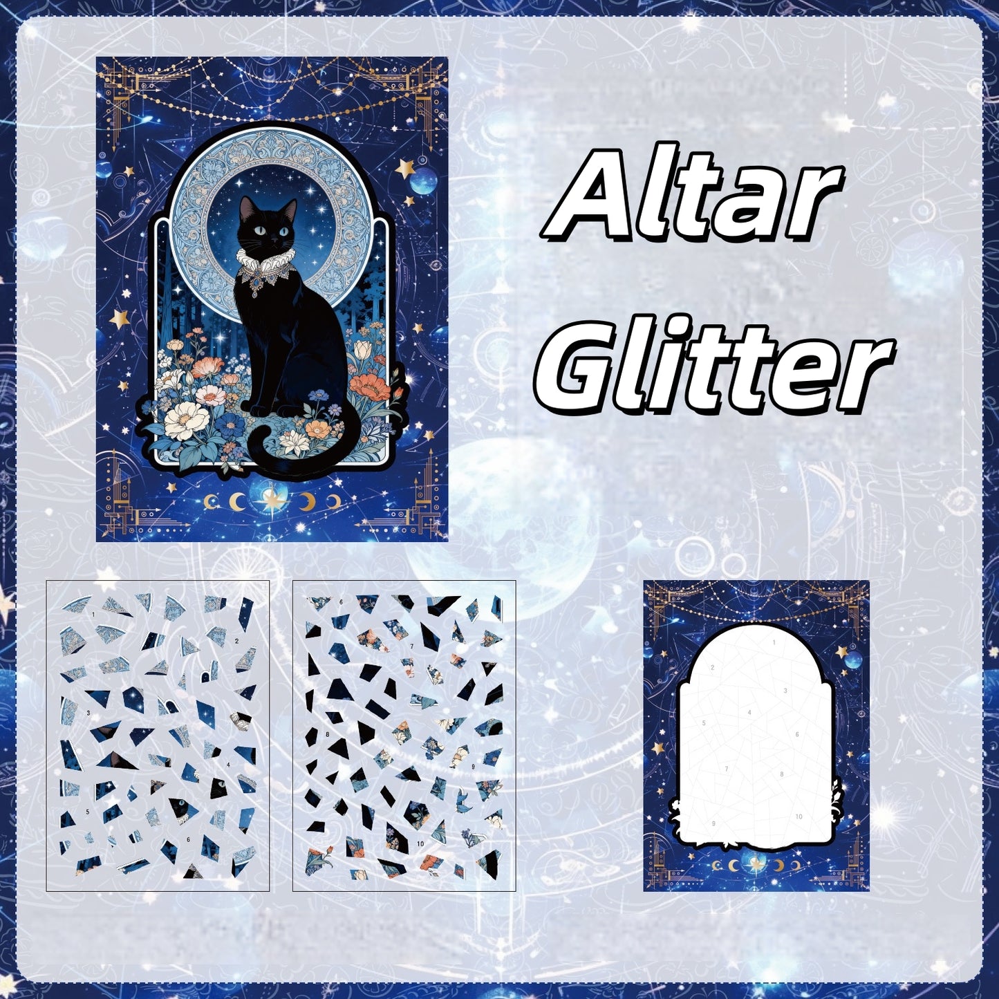 Shrine Glow 3D Sticker | 4 Cute Miniature Scene
