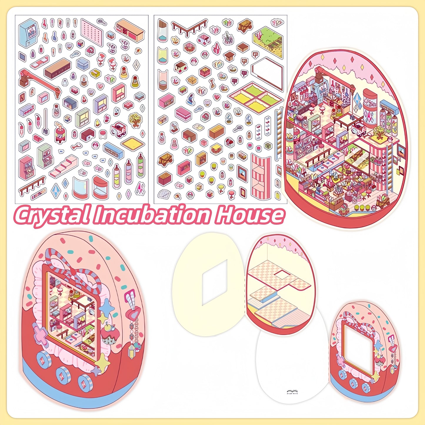 Little Corners 3D Sticker | 4 Cute Miniature Scenes