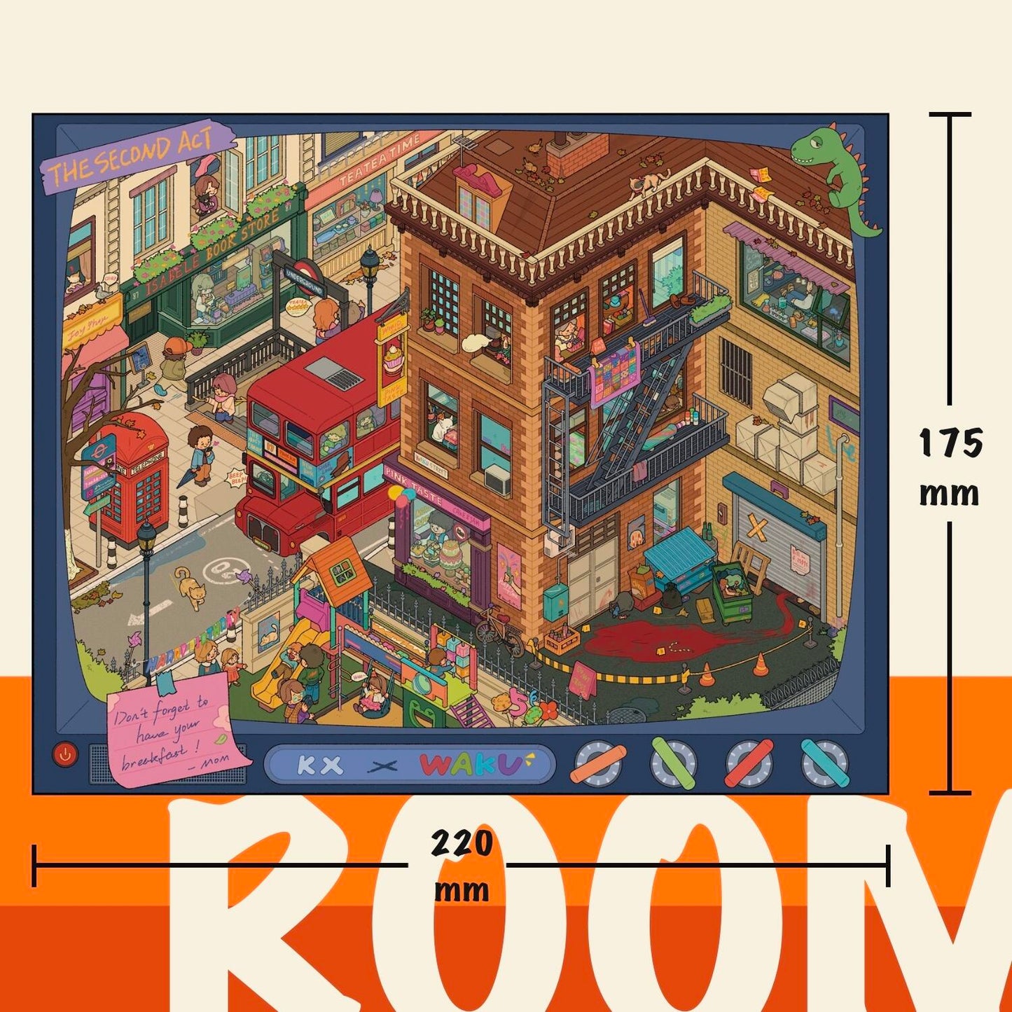 Dreamy Life 3D Sticker | 4 Cute Miniature Scenes