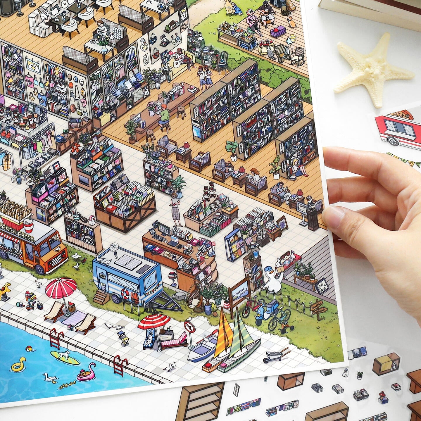 Tides & Tales 3D Sticker | 4 Cute Miniature Scenes