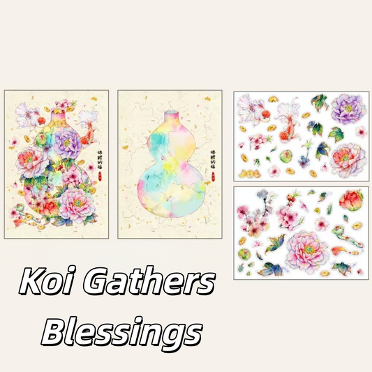 The Auspicious Duo 3D Sticker | 2 Cute Miniature Scenes