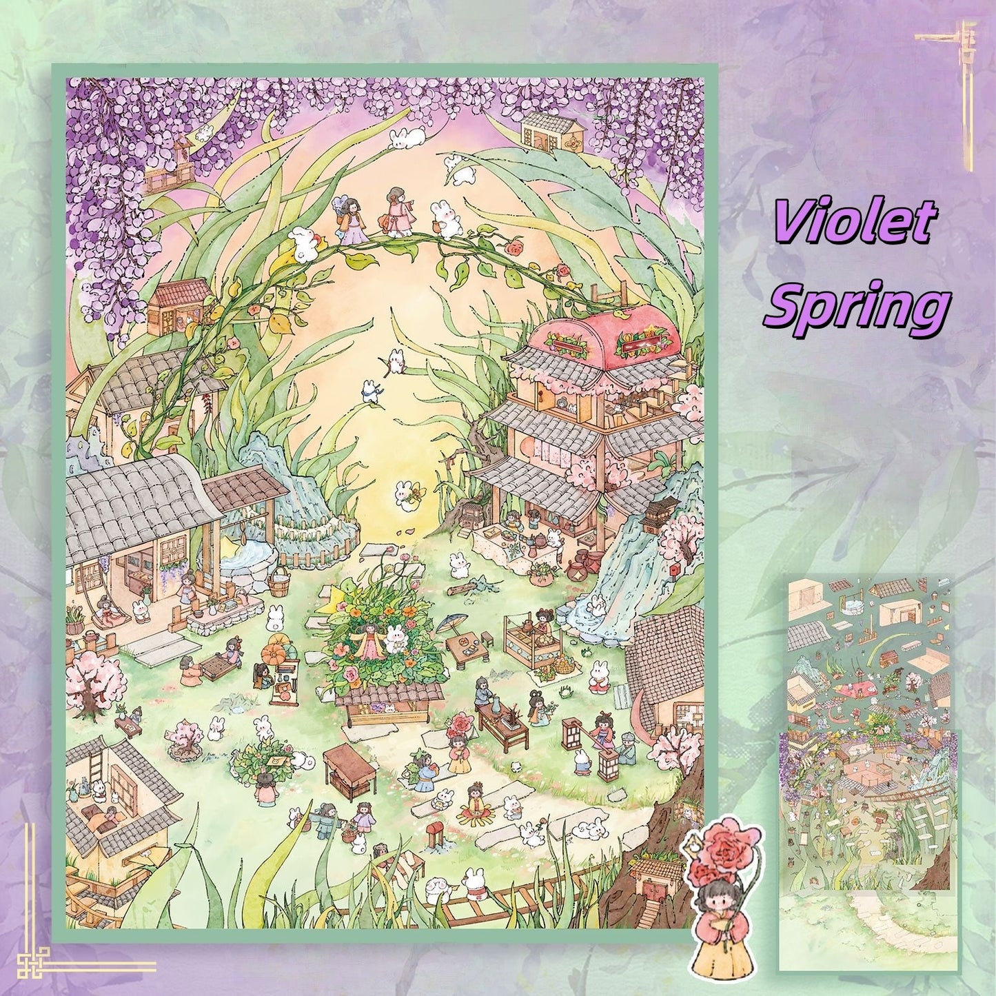 Whimsical Dreams 3D Sticker | 4 Cute Miniature Scenes