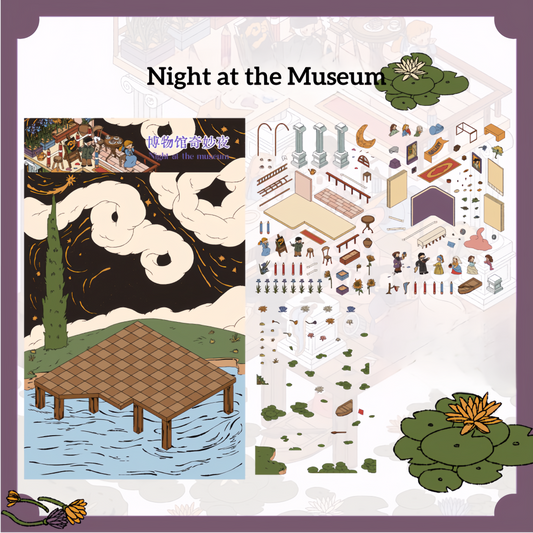 Creepy Storytime 3D Sticker | 4 Cute Miniature Scenes