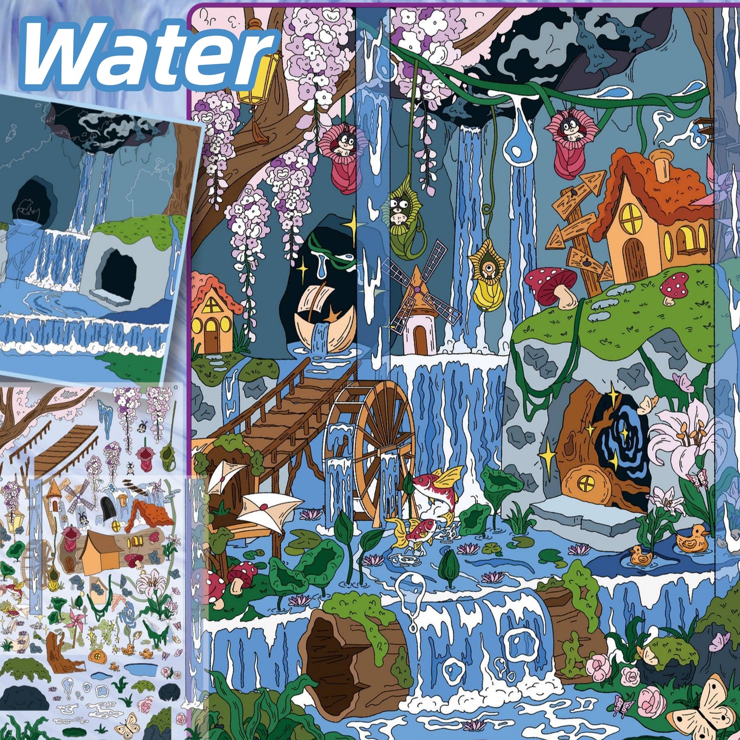 Sweet Home & Natural Elements 3D Sticker | 8 Cute Miniature Scenes