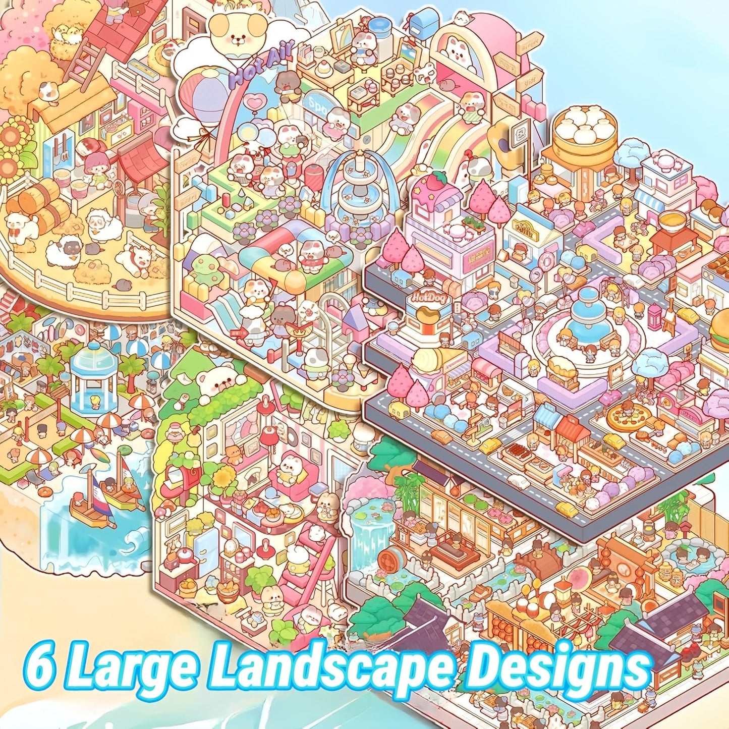 DIY 3D Sticker Material Book – 1.0 (20 Scenes) | 2.0 A (6 Scenes) | 2.0 B (6 Scenes)
