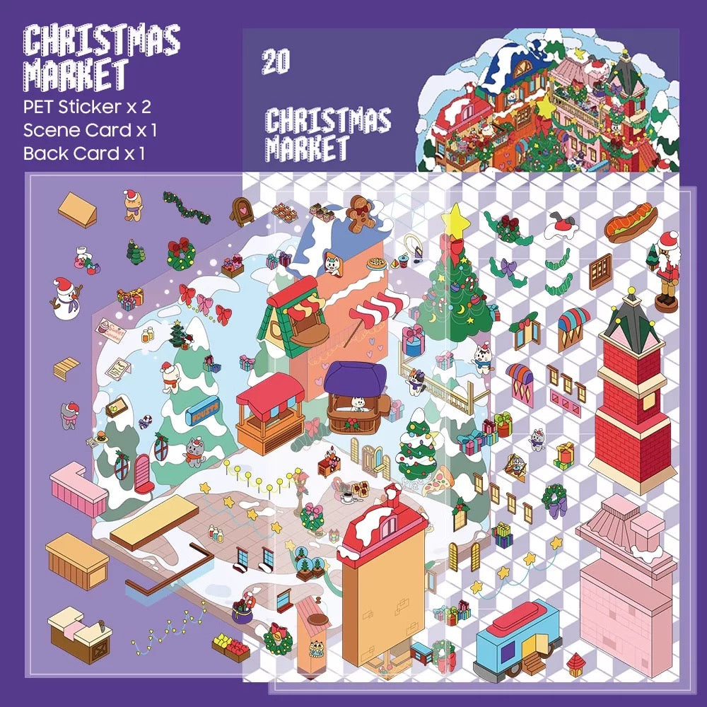 Carnival Days 3D Sticker | 4 Cute Miniature Sticker