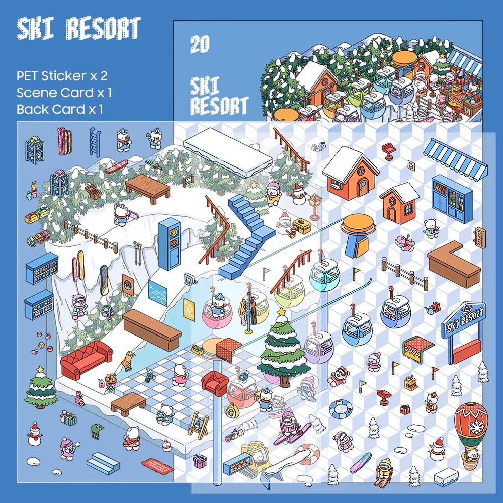 Carnival Days 3D Sticker | 4 Cute Miniature Sticker