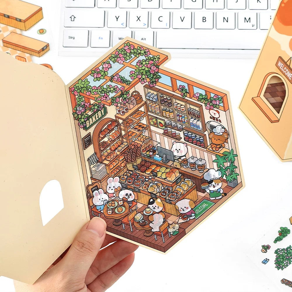 Fairytale Bazaar 3D Sticker | 4 Cute Miniature Scenes