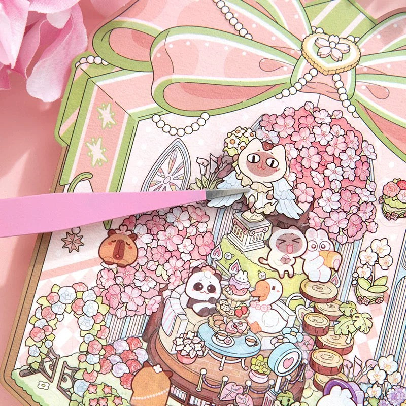 Magical Realm 3D Sticker | 4 Cute Miniature Scenes