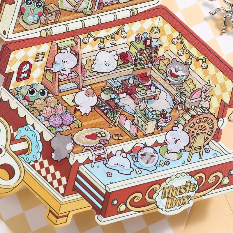 Magical Realm 3D Sticker | 4 Cute Miniature Scenes