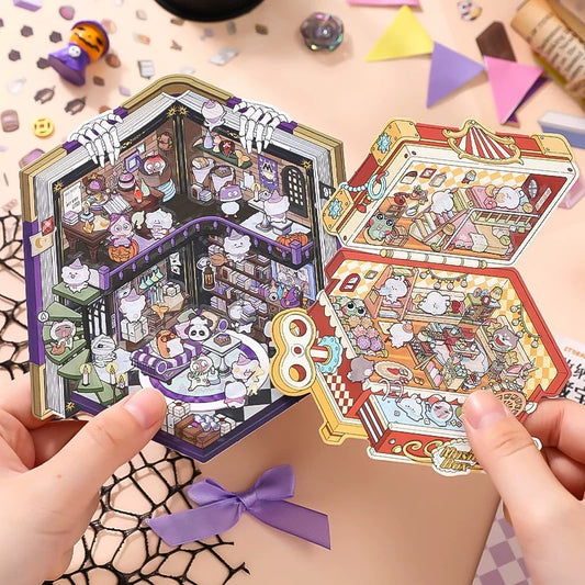 Magical Realm 3D Sticker | 4 Cute Miniature Scenes