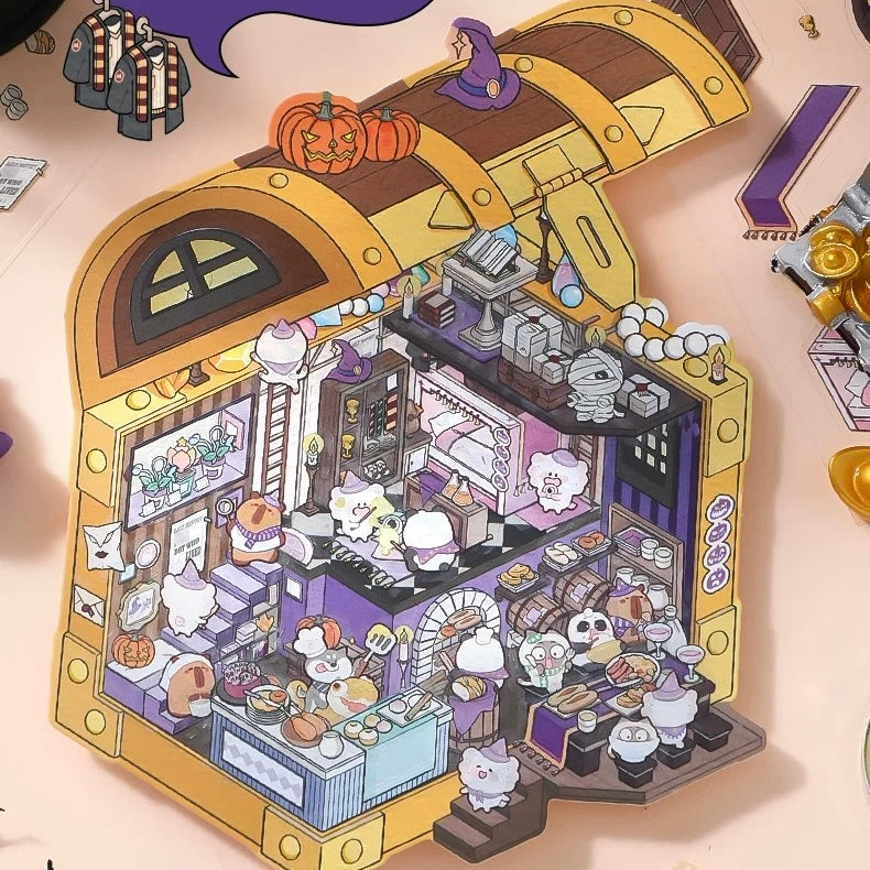 Magical Realm 3D Sticker | 4 Cute Miniature Scenes