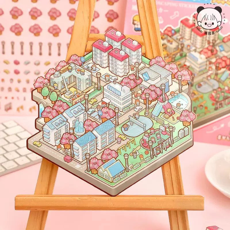 Duoduo Universe 3D Sticker | 2 Cute Miniature Scenes