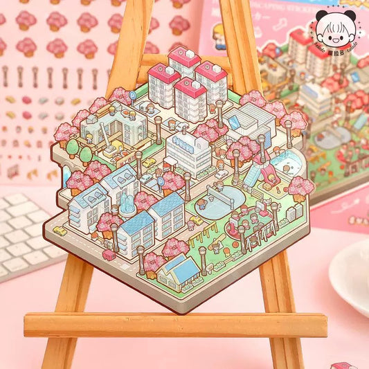 Duoduo Universe 3D Sticker | 2 Cute Miniature Scenes