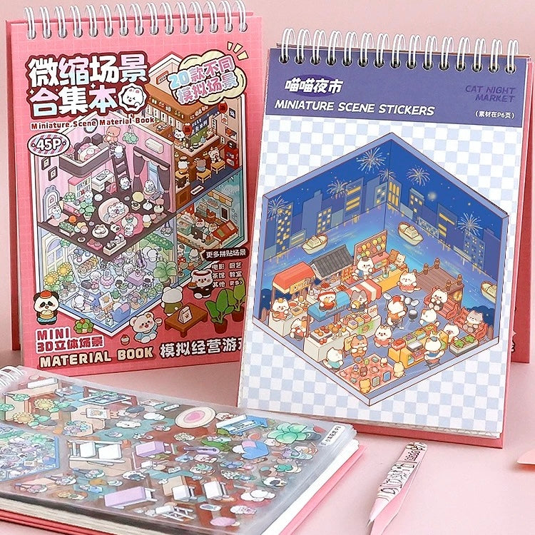 DIY 3D Sticker Material Book – 1.0 (20 Scenes) | 2.0 A (6 Scenes) | 2.0 B (6 Scenes)