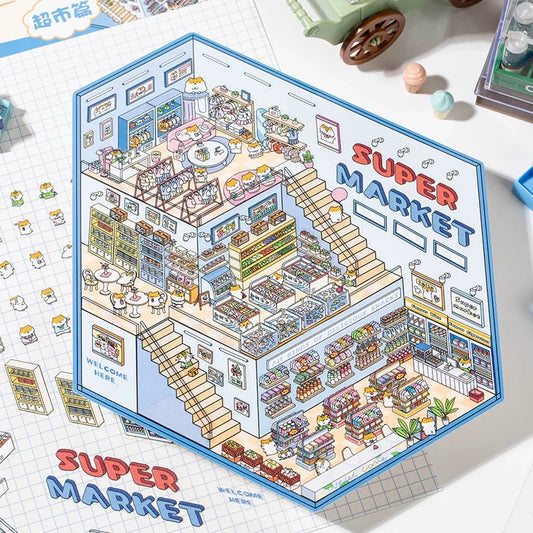 Fantasy World 3D Sticker | 2 Cute Miniature Scenes