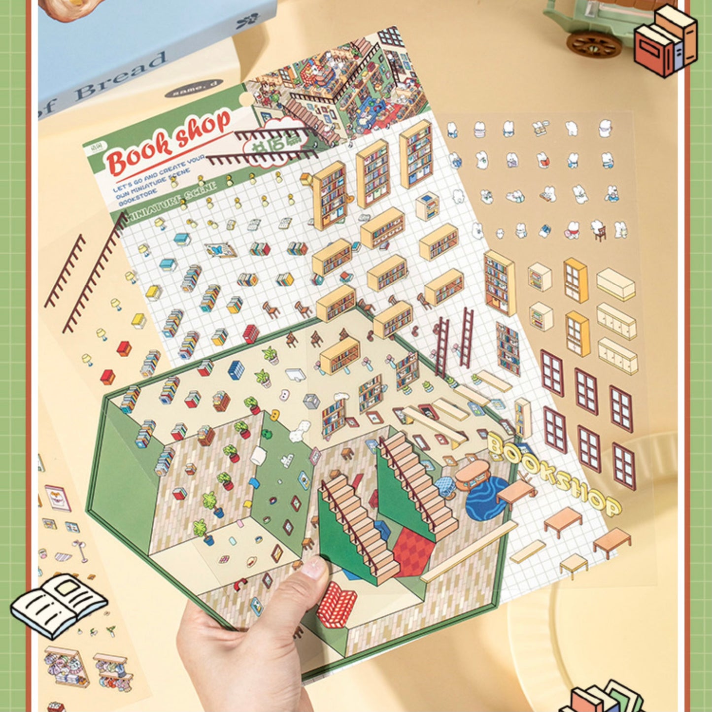 Fantasy World 3D Sticker | 2 Cute Miniature Scenes