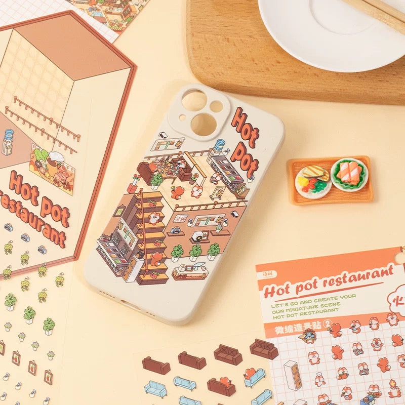 Fantasy World 3D Sticker – 2 Cute Miniature Scenes