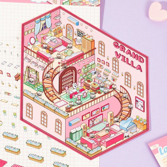 Fantasy World 3D Sticker – 2 Cute Miniature Scenes
