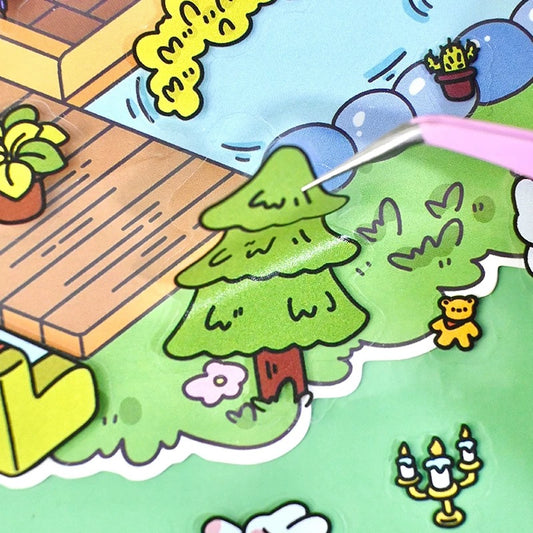 Dream House 3D Sticker – 2 Cute Miniature Scenes