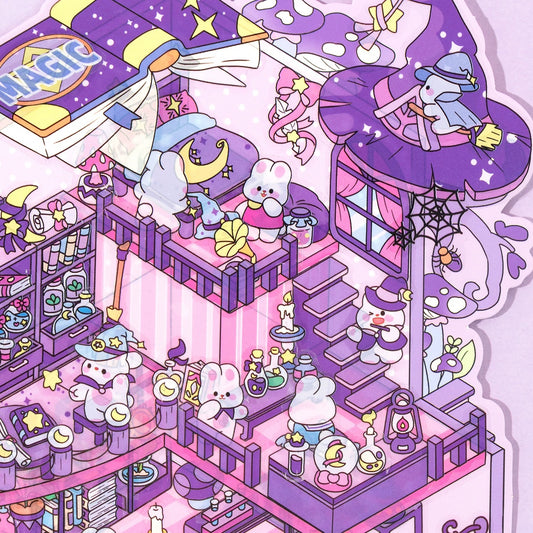 MiniVerse Mansion 3D Sticker | 4 Cute Miniature Scenes