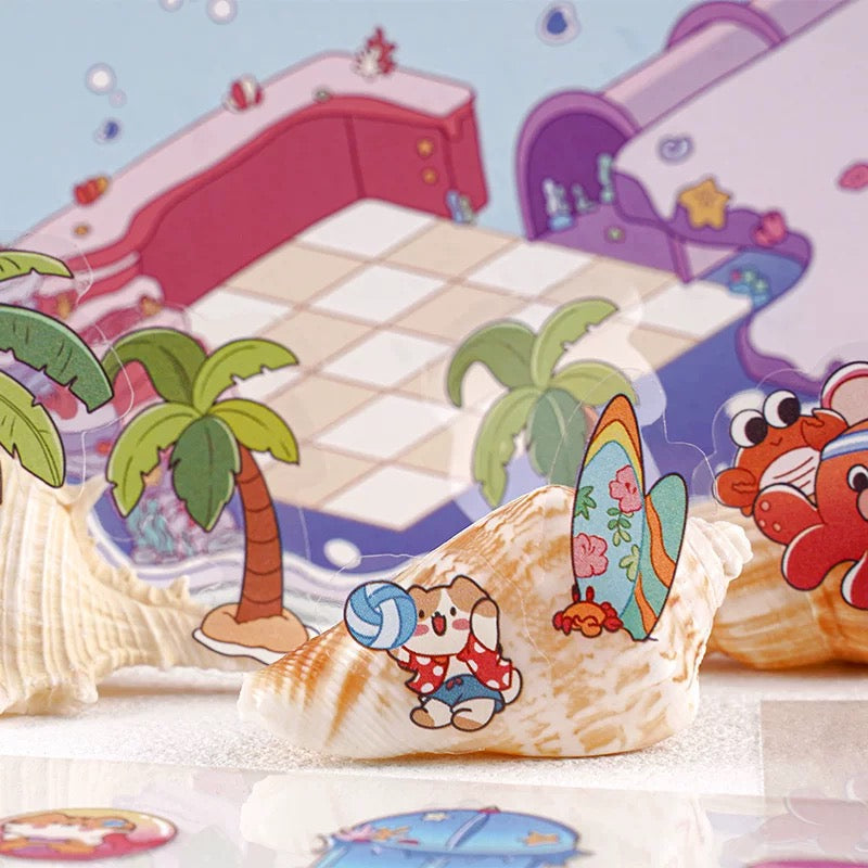 Mystic Meowlands 3D Sticker | 4 Cute Miniature Scenes