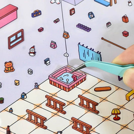 Cozy Little Days 3D Sticker | 2 Cute Miniature Scenes