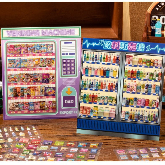 Kawaii Window Scenes 3D Sticker Material Book – Festive Window Joy(8 Scenes)| Everyday Window Dreams(8 Scenes)