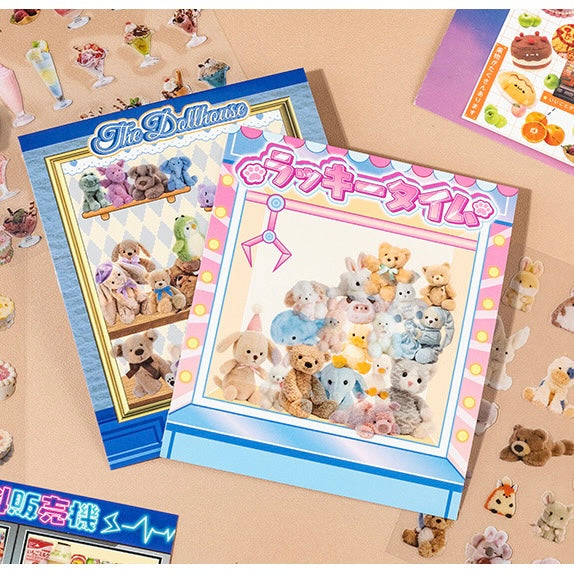 Kawaii Window Scenes 3D Sticker Material Book – Festive Window Joy(8 Scenes)| Everyday Window Dreams(8 Scenes)