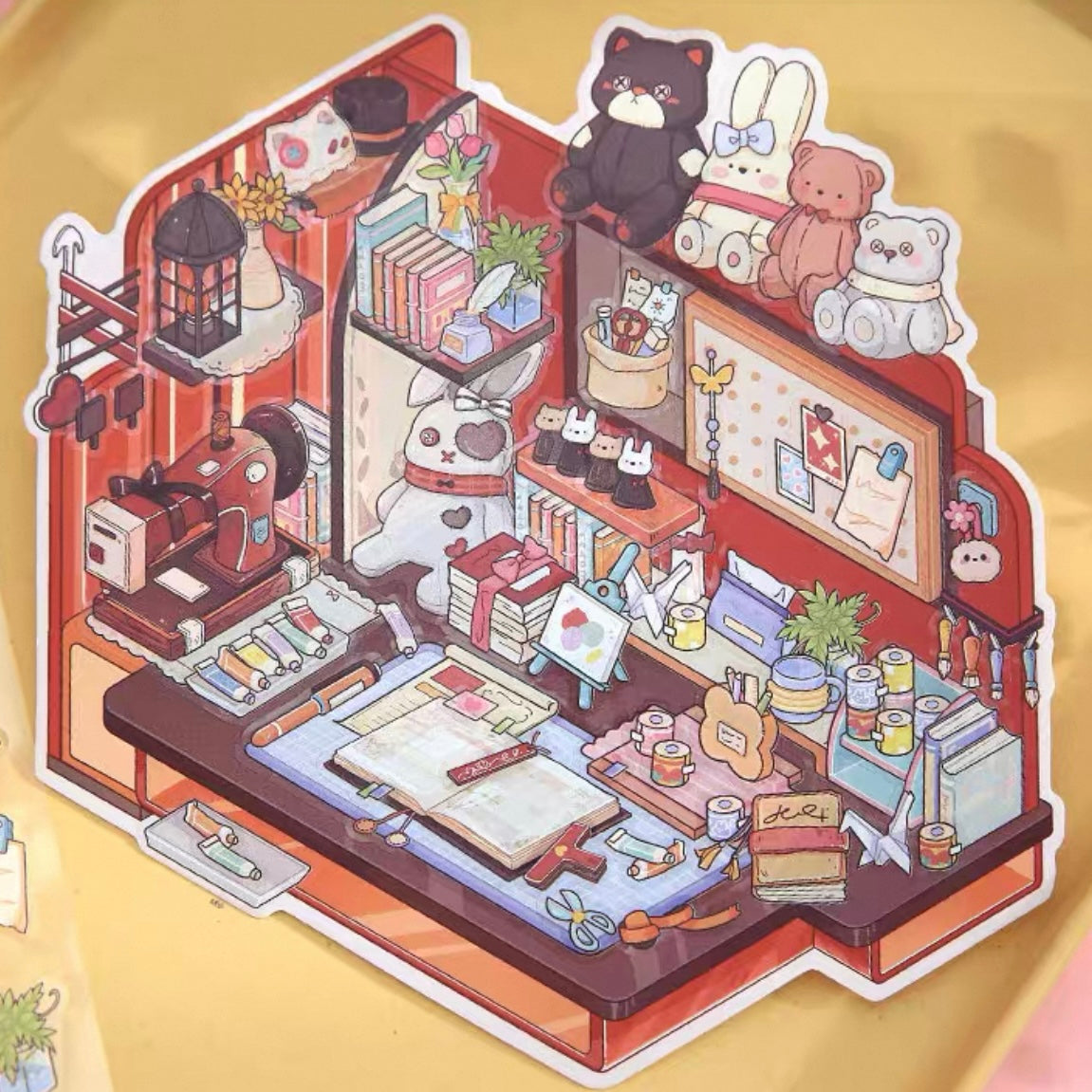 Dreamy Corners 3D Sticker | 4 Cute Miniature Scenes
