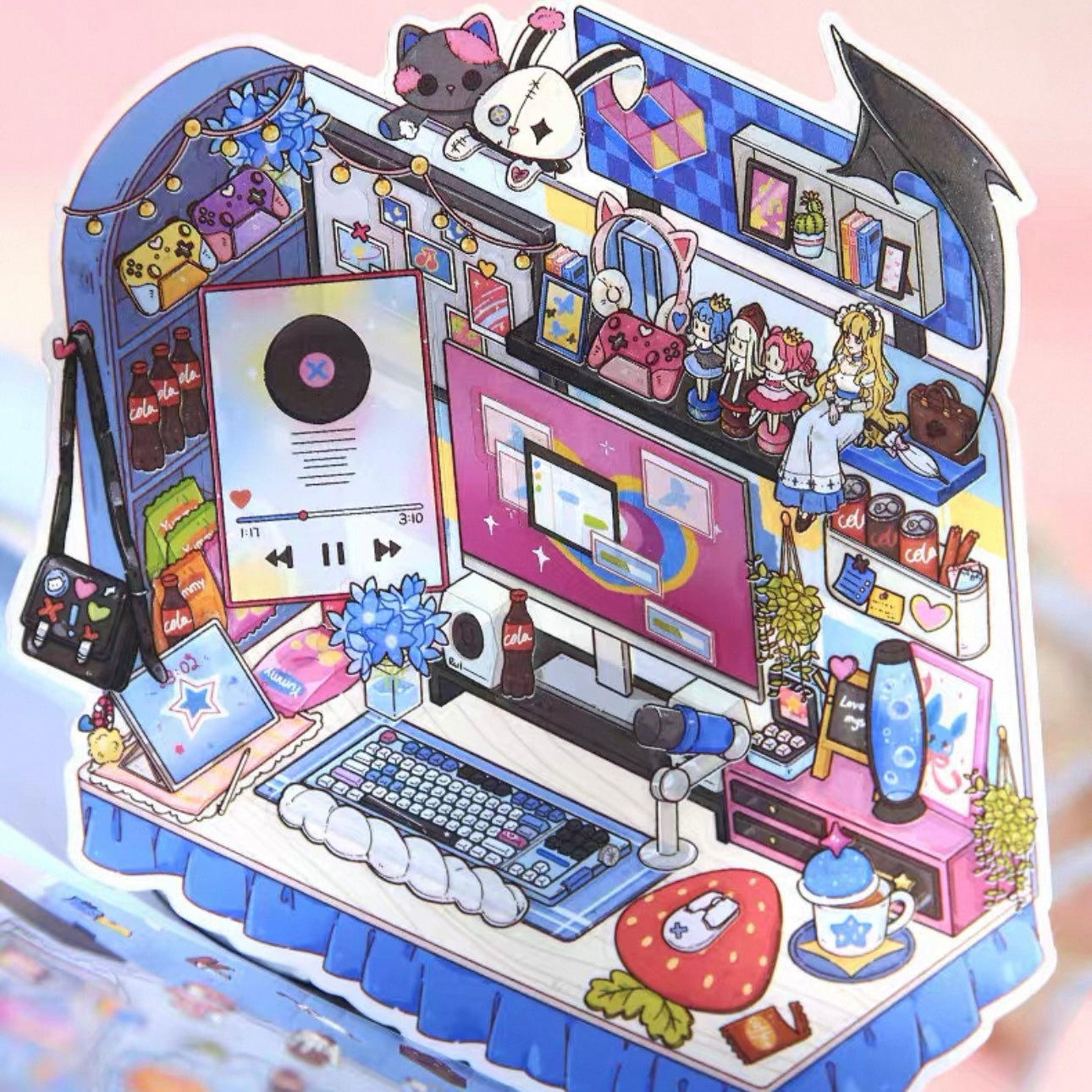 Dreamy Corners 3D Sticker | 4 Cute Miniature Scenes