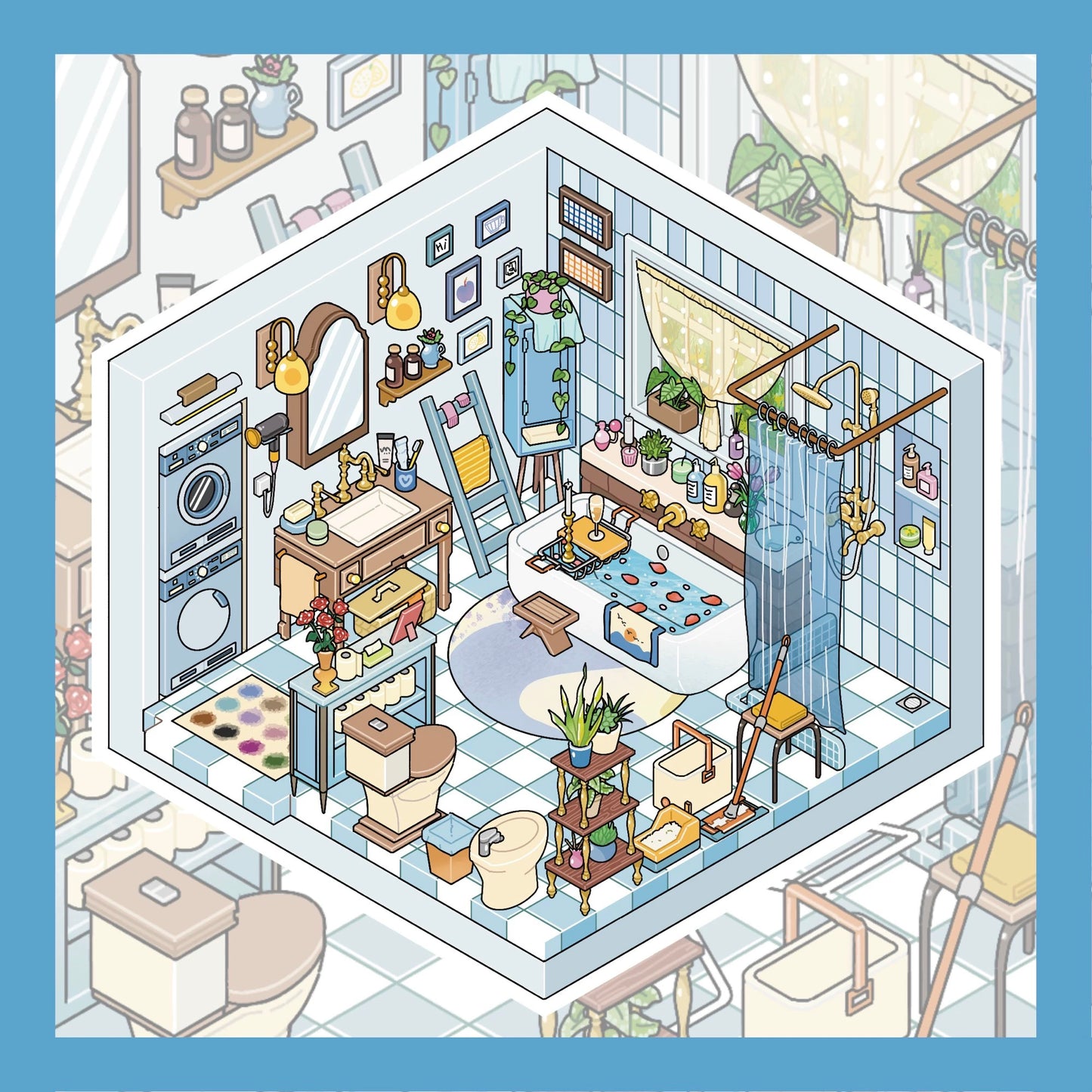 Fieldstone Dream Home 3D Sticker | 5 Cute Miniature Scenes