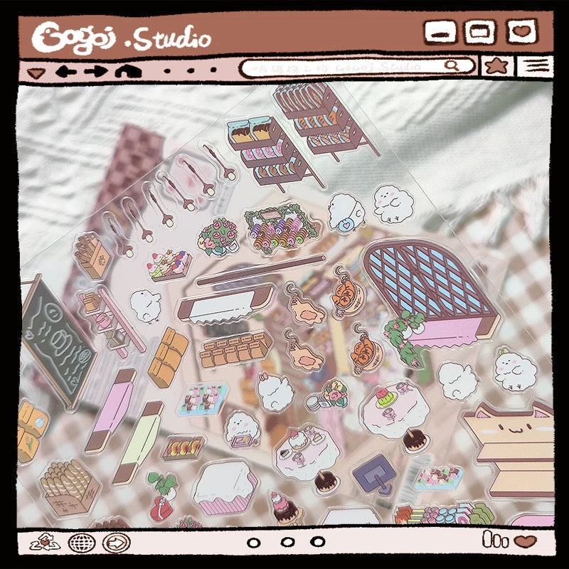 Gogoj Studio 3D Sticker | 4 Cute Miniature Scenes