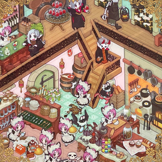 Wolfe Manor Tales 3D Sticker | 4 Cute Miniature Scenes