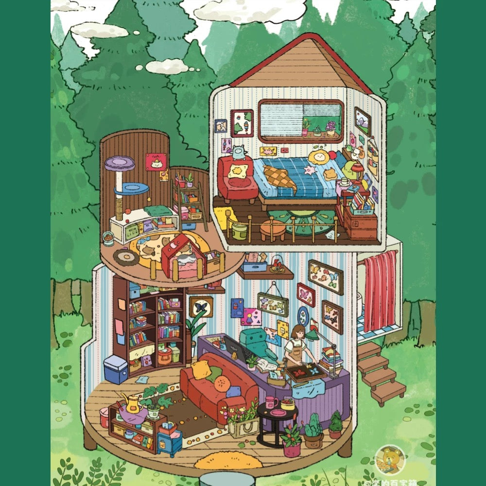 Colorful Little Wonders 3D Sticker | 6 Cute Miniature Scenes