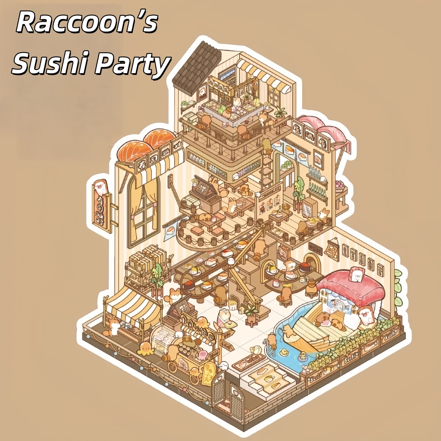 Little Wonder Rooms 3D Sticker Scenes | 4 Cute Miniature Scenes