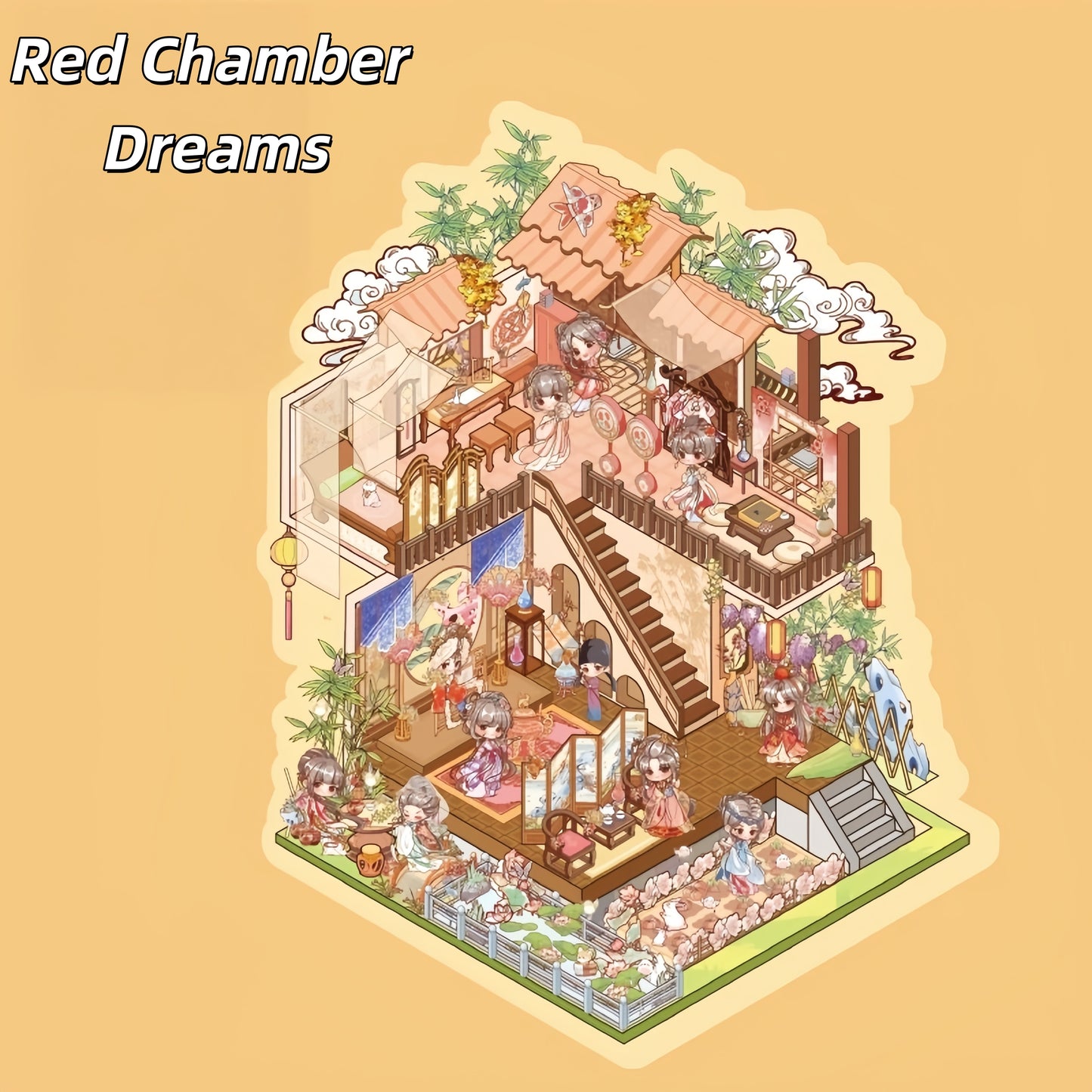 Little Wonder Rooms 3D Sticker Scenes | 4 Cute Miniature Scenes