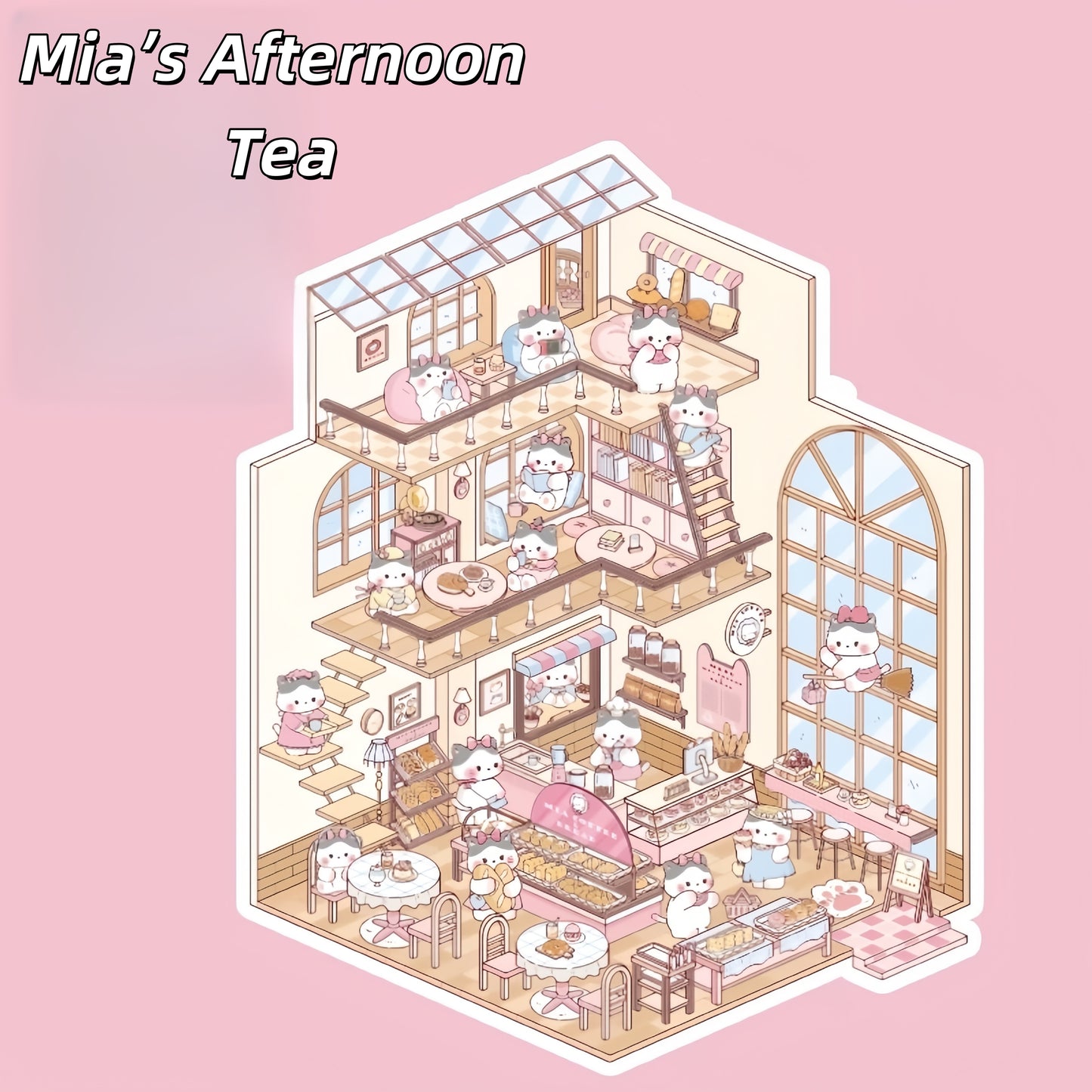 Little Wonder Rooms 3D Sticker Scenes | 4 Cute Miniature Scenes