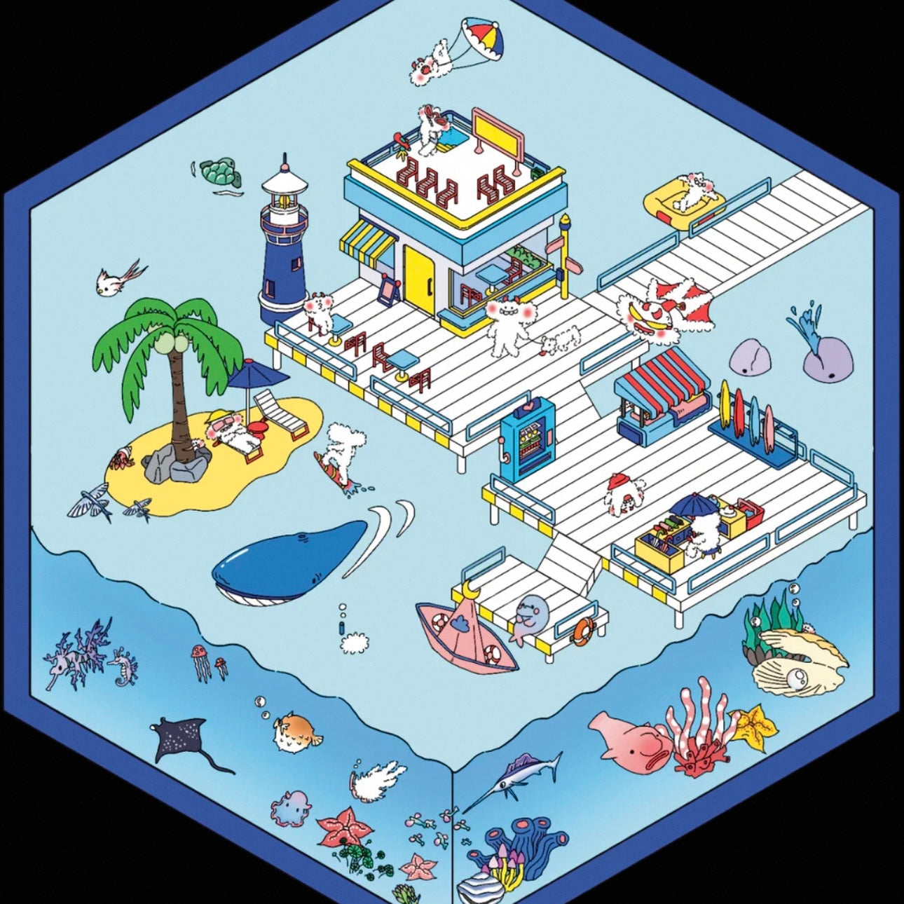 ppqq’s Mischief World 3D Sticker | 6 Cute Miniature Scenes
