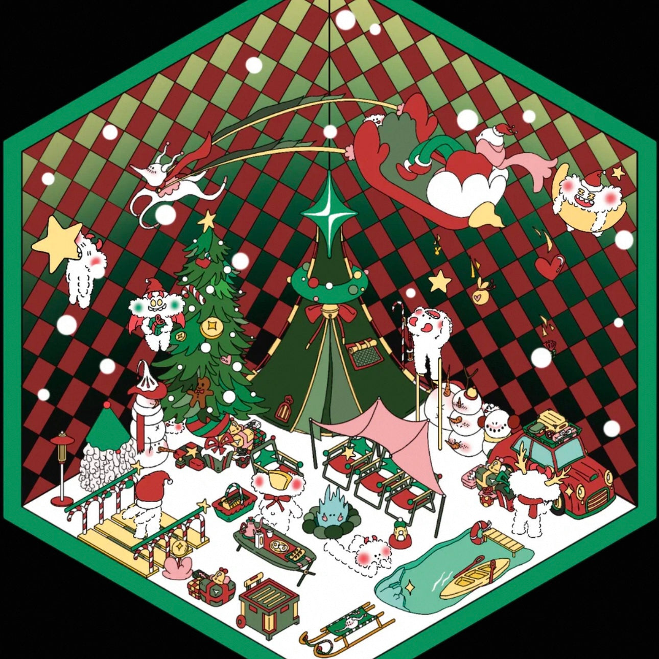 ppqq’s Mischief World 3D Sticker | 6 Cute Miniature Scenes