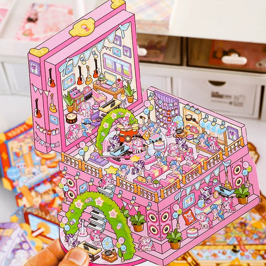 Toy Box World 3D Sticker Scenes | 4 Cute Miniature Scenes