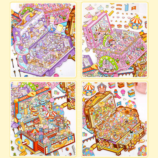 Toy Box World 3D Sticker Scenes | 4 Cute Miniature Scenes