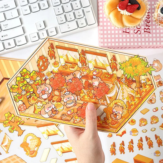 Fantasy Seasons 3D Sticker | 4 Cute Miniature Scenes